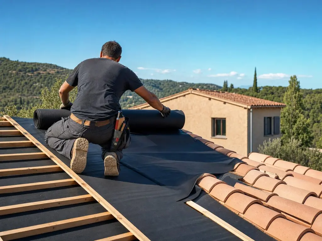 Pose d'écran de sous-toiture pour renforcer protection et isolation