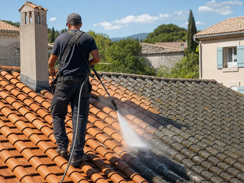 Entretien de toiture : nettoyage, démoussage et traitement hydrofuge